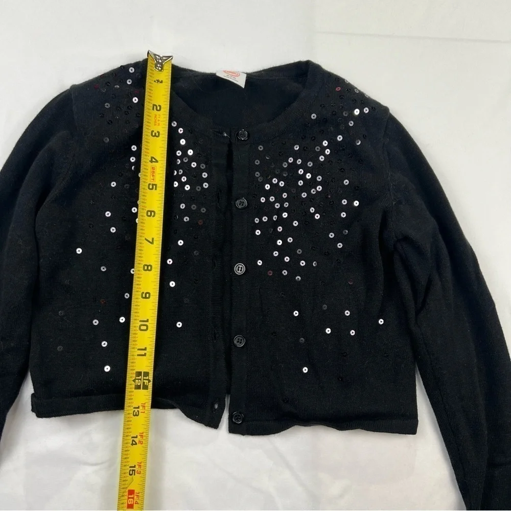 Wonder Nation - Girls Sequin Sweater - Black - Medium (7-8)
